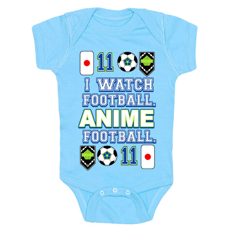 I Watch Football. Anime Football.  Baby One-Piece