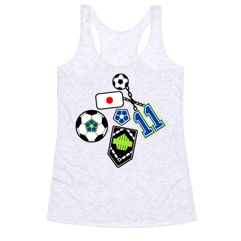 Football Anime Pattern Racerback Tank Top