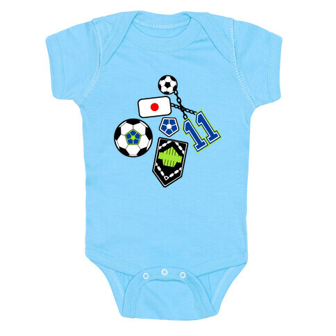 Football Anime Pattern Baby One-Piece