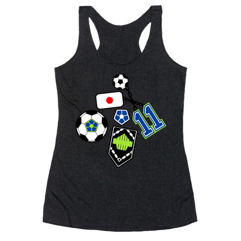 Football Anime Pattern Racerback Tank Top