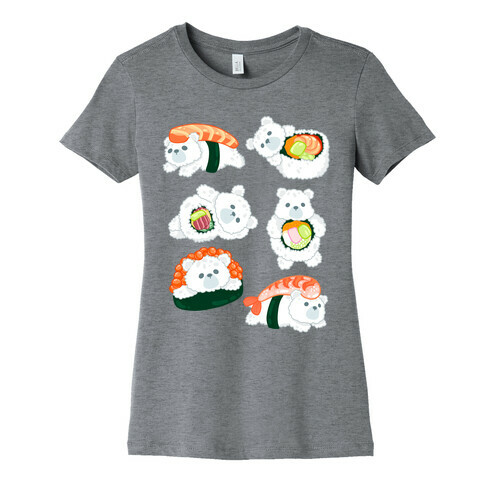 Sushi Bears Pattern Womens T-Shirt