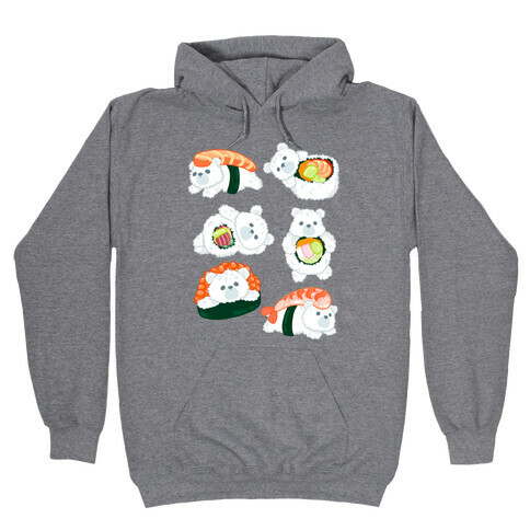 Sushi Bears Pattern Hooded Sweatshirt