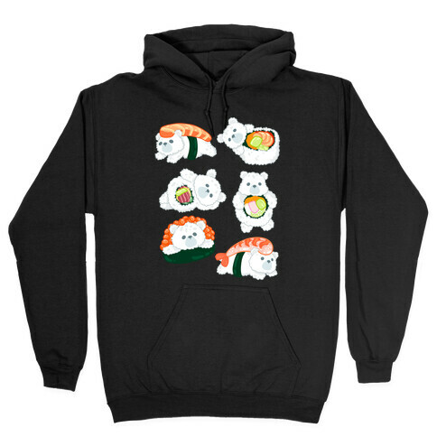 Sushi Bears Pattern Hooded Sweatshirt