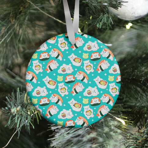 Sushi Bears Pattern Ornament