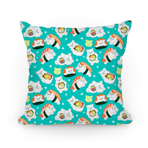 Sushi Bears Pattern Pillow