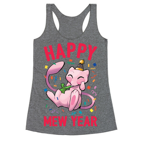 Happy Mew Year Racerback Tank Top