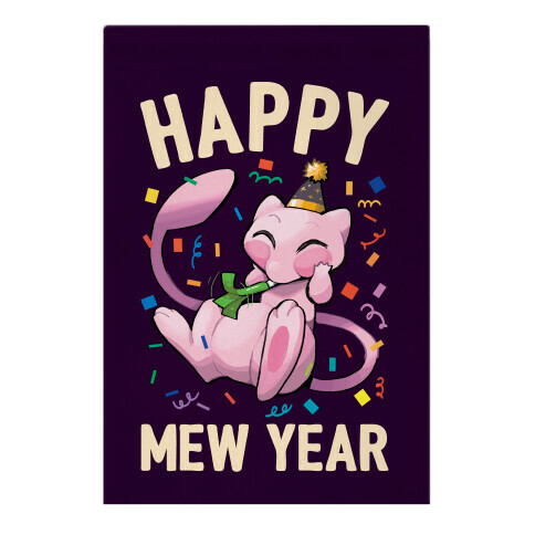 Happy Mew Year Garden Flag