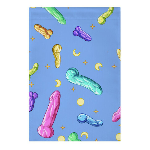 Penis Crystal Pattern Garden Flag