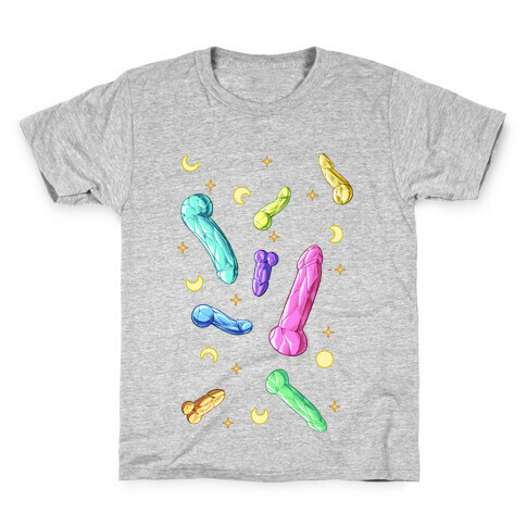 Penis Crystal Pattern Kids T-Shirt