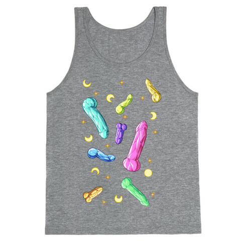 Penis Crystal Pattern Tank Top