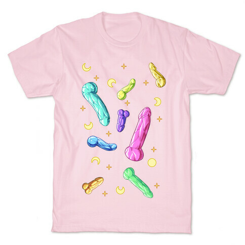 Penis Crystal Pattern T-Shirt