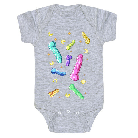 Penis Crystal Pattern Baby One-Piece