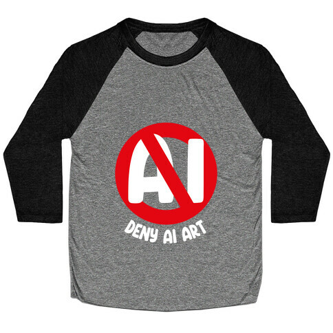 Deny AI Art Baseball Tee