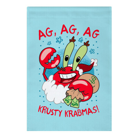 Krusty Krabmas!  Garden Flag