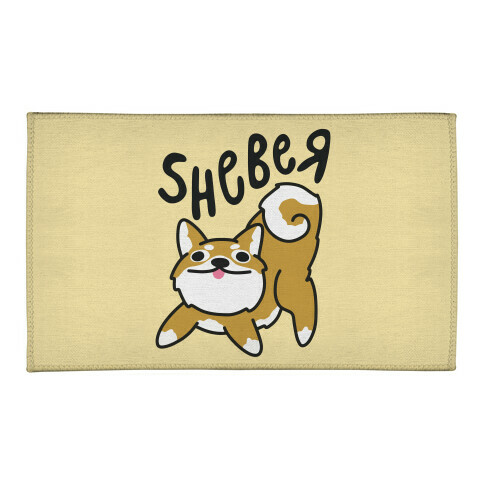 Sheber Derpy Shiba Welcome Mat