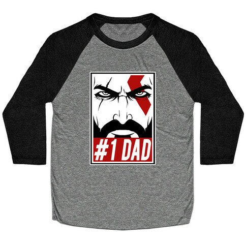 #1 Dad: Kratos Baseball Tee