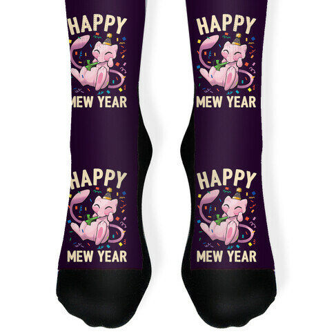 Happy Mew Year Sock
