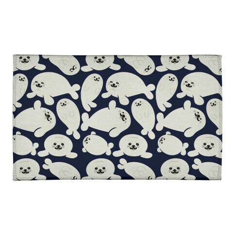 Baby Seals Pattern Study Welcome Mat