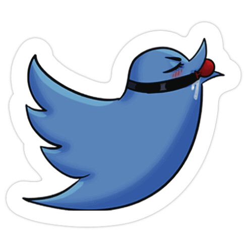 BLue Bird Ball Gag Die Cut Sticker