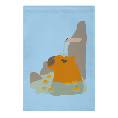 Capybara Hot Spring Garden Flag