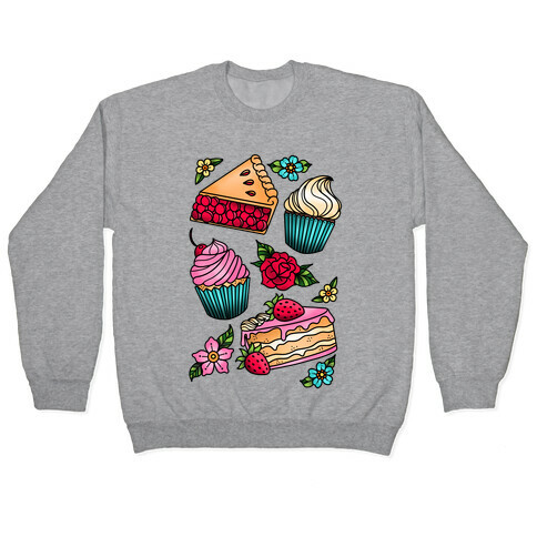 Traditional Tattoo Style Desserts Pullover