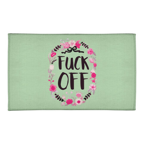 Floral F*** Off Welcome Mat