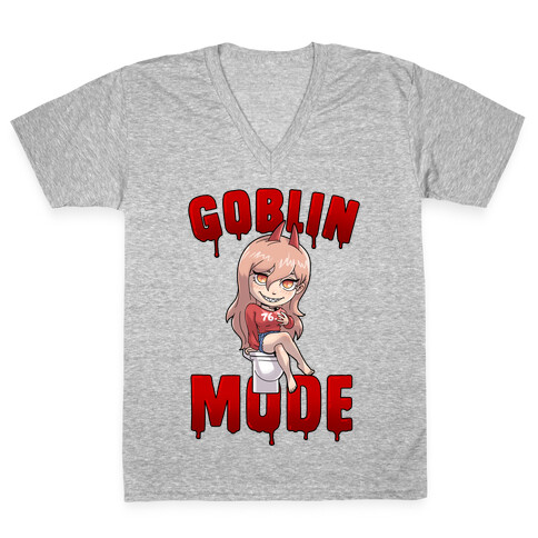 Goblin Mode Power V-Neck Tee Shirt