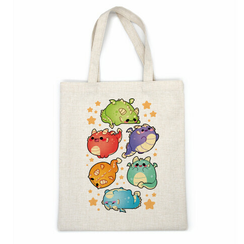 Kawaii Dragons Pattern Casual Tote