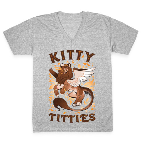 Kitty Titties V-Neck Tee Shirt