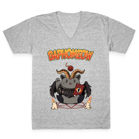 Baphomeow V-Neck Tee Shirt