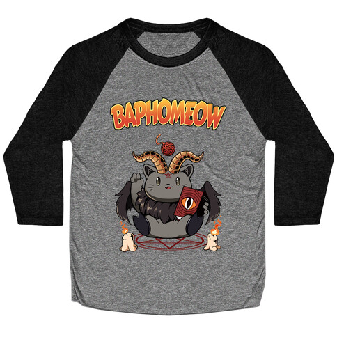 Baphomeow Baseball Tee