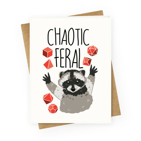 Chaotic Feral Greeting Card