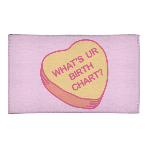 What's Ur Birth Chart? Candy Heart Welcome Mat