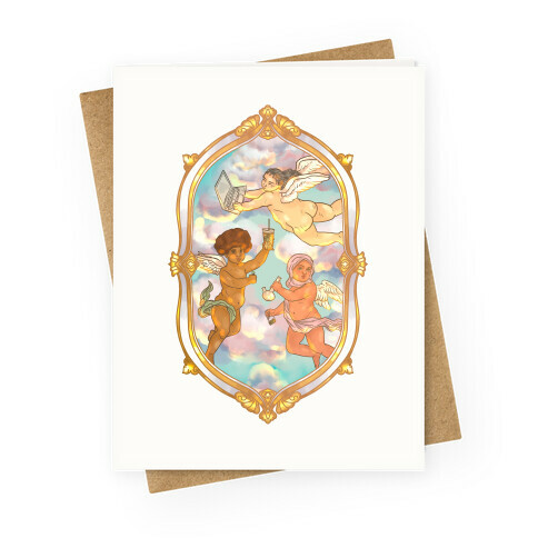 Modern Cherubs Greeting Card