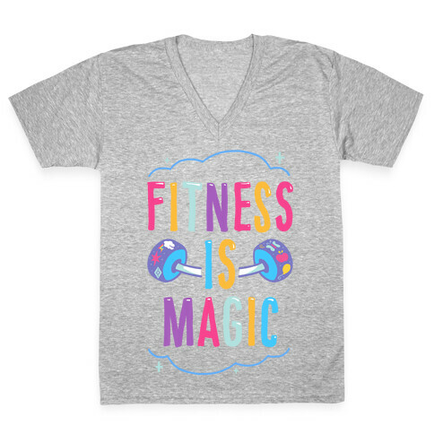Fitness Is Magic V-Neck Tee Shirt