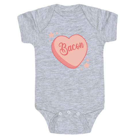 Bacon Candy Heart Baby One-Piece