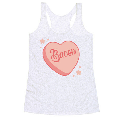 Bacon Candy Heart Racerback Tank Top