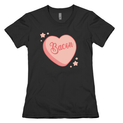 Bacon Candy Heart Womens T-Shirt