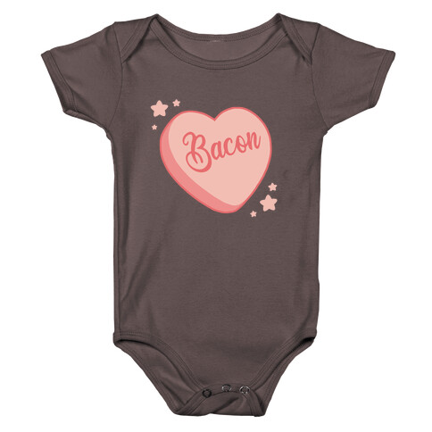 Bacon Candy Heart Baby One-Piece