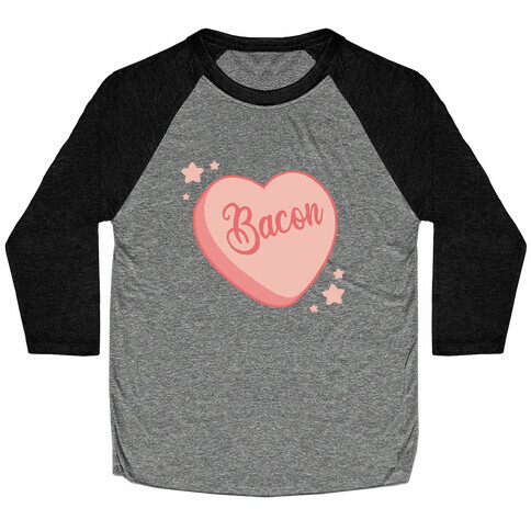 Bacon Candy Heart Baseball Tee