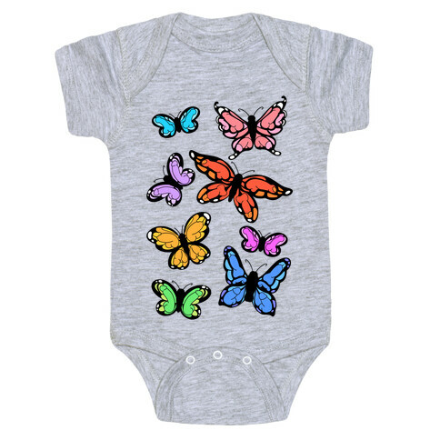 Hidden Penis Butterflies Pattern Baby One-Piece