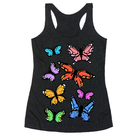 Hidden Penis Butterflies Pattern Racerback Tank Top