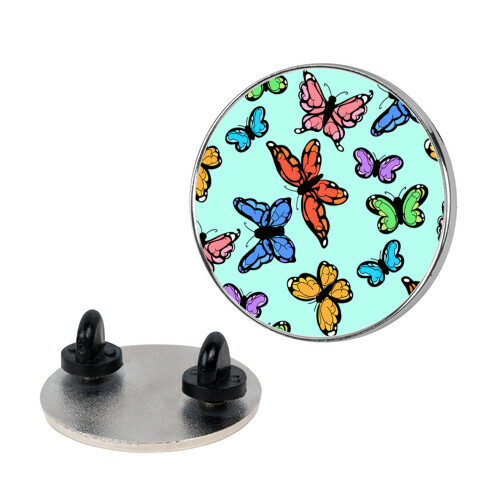 Hidden Penis Butterflies Pattern Pin