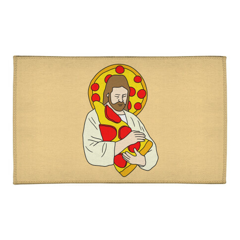 Pizza Jesus Welcome Mat