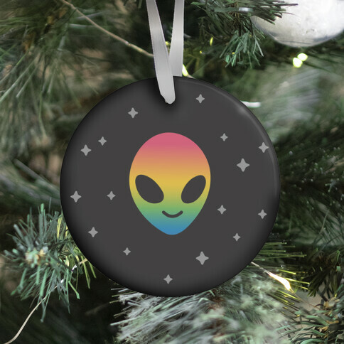 Rainbow Alien Ornament