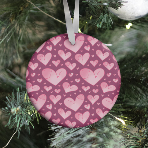 Penis Hearts Pattern Ornament