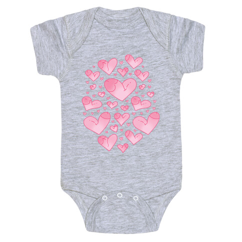 Penis Hearts Pattern Baby One-Piece