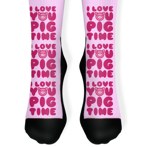 I Love You Pig Time Sock