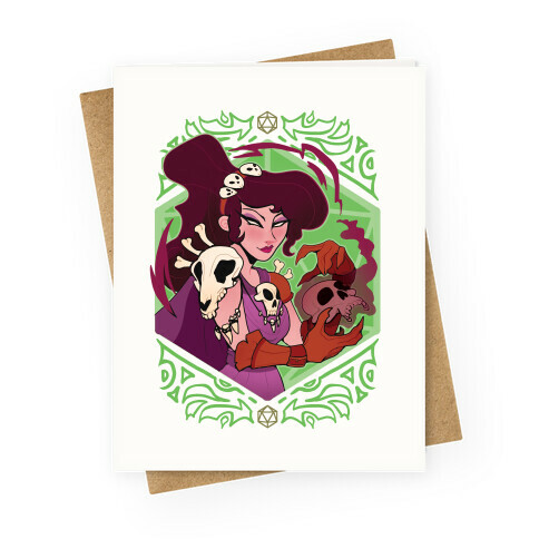 DnD Princesses Meg Necromancer Greeting Card