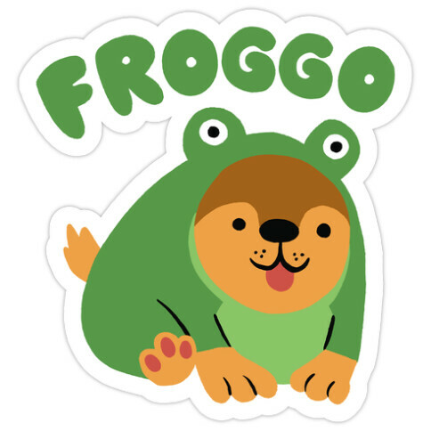 Froggo Doggo Frog Die Cut Sticker